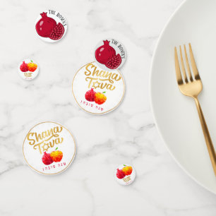 Confettis Table Shana Tova de la grenade Rosh Hashanah
