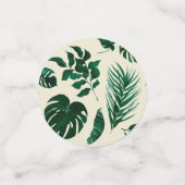 Confettis Tableau Mariage de feuillage et de feuillage tropi (Petit recto)