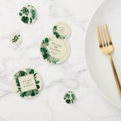 Confettis Tableau Mariage de feuillage et de feuillage tropi (Groupe)