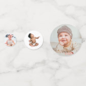 Confettis Tableau personnalisé de premier anniversaire de 6  (Derrière)