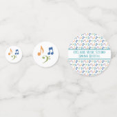 Confettis Tableau Personnalisé Rainbow Music Notes (Blanc) (Derrière)