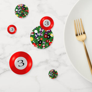 Confettis Tablefetti - Billard et 3 balles