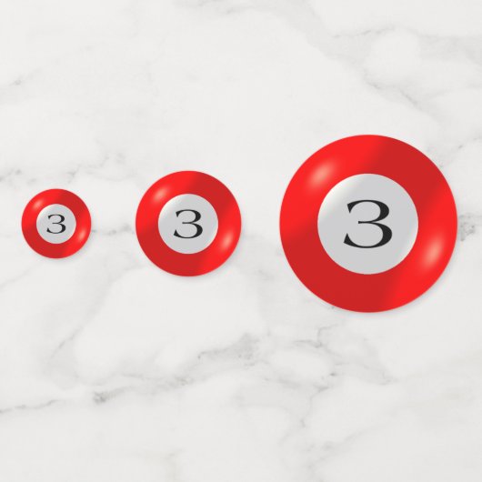 Confettis Tablefetti - Billard et 3 balles (Derrière)