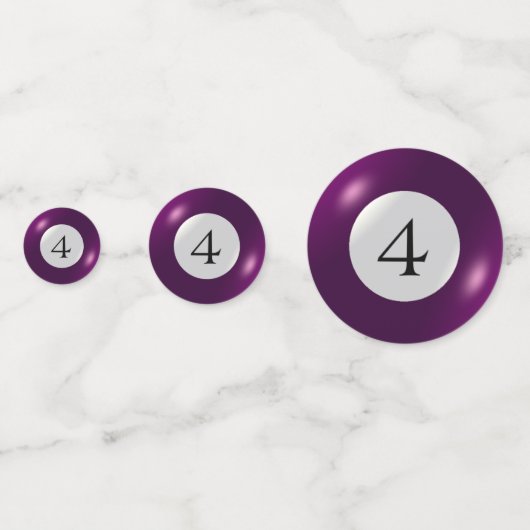 Confettis Tablefetti - Billard et 4 balles (Derrière)