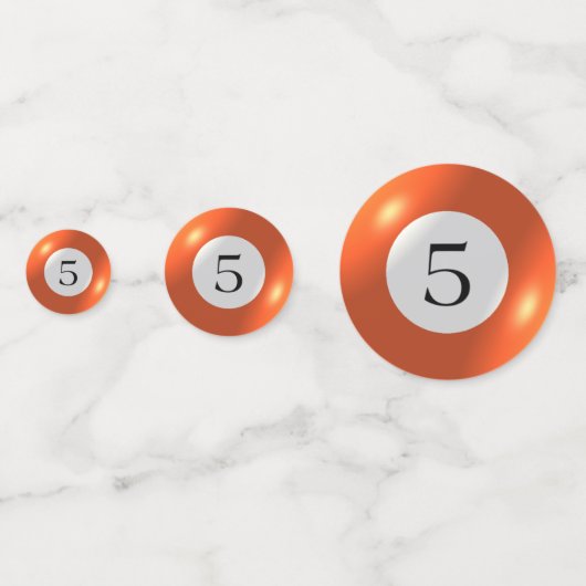 Confettis Tablefetti - Billard et 5 balles (Derrière)