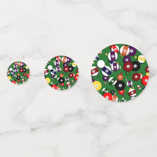 Confettis Tablefetti - Billard et 9 balles (Devant)