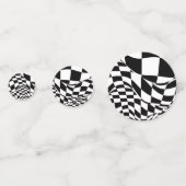 Confettis Tablefetti - Drapeau À damiers rouge/noir modifié (Devant)