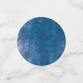 Confettis Tache de peinture abstraite à l'aquarelle bleue mo (Petit recto)