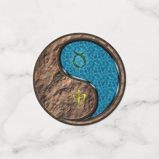 Confettis Taurus et singe de l'eau (Petit recto)