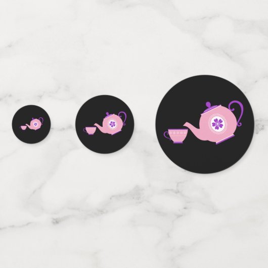 Confettis Tea party rose + violet (Devant)