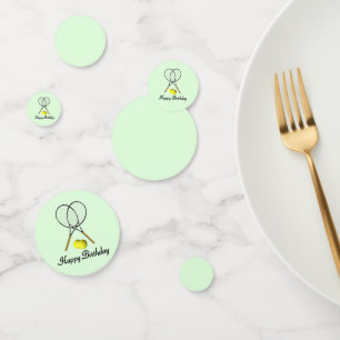 Confettis Tennis d'anniversaire Sports verts