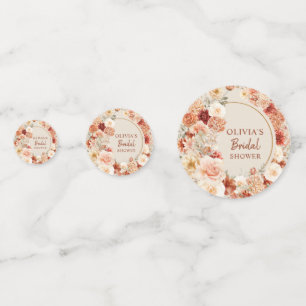 Confettis Terracotta moderne aquarelle blush bordeaux floral
