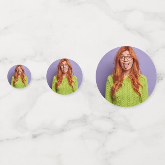 Confettis Tête de fête personnalisée drôle avec photo de vis (Devant)