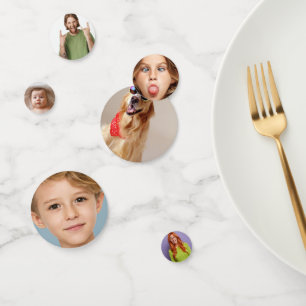 Confettis Tête de fête personnalisée drôle avec photo person