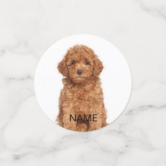 Confettis Texte de nom d'image personnalisée (Petit recto)