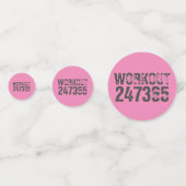 Confettis Texte usé et rayé Workout 247365 rose (Devant)