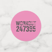 Confettis Texte usé et rayé Workout 247365 rose (Petit recto)