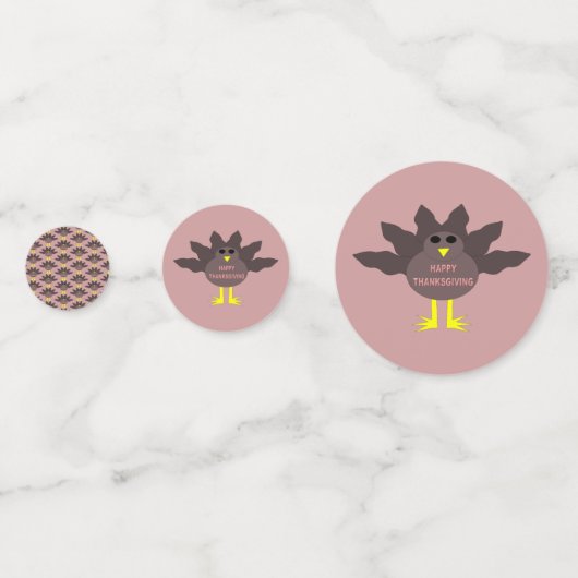 Confettis Thanksgiving Plucted Turkey Personnalisé (Derrière)