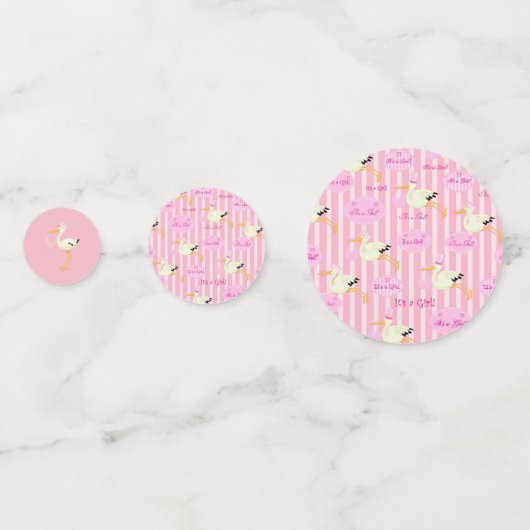 Confettis thème baby shower fille (Derrière)