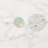 Confettis Thème de Baby Shower Mariage shabby chic Tea Party (Derrière)