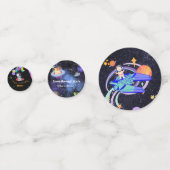 Confettis Thème de fête d'anniversaire dans l'espace (Derrière)
