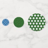 Confettis Thème de golf vert et bleu (Derrière)