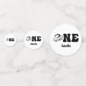 Confettis Thème de l'espace 1er anniversaire OVNI photo (Derrière)