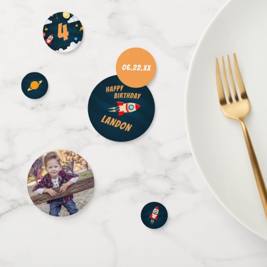 Confettis Thème Espace Extérieur Personnalisé Anniversaire (Groupe)