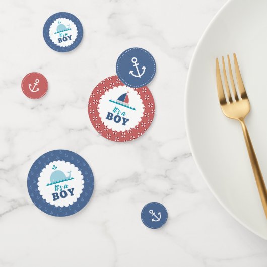 Confettis Thème nautique C'est un garçon ID573 (Groupe)