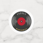 Confettis Thème personnalisé 1920s Gatsby Vinyl Record (Petit recto)