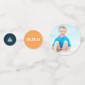 Confettis Thème personnalisé de requin fête d'anniversaire (Derrière)