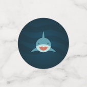 Confettis Thème personnalisé de requin fête d'anniversaire (Petit recto)