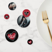 Confettis Til Death Heart Metal Font Initiales Photos Mariag (Groupe)