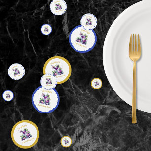 Confettis Tons de violet : Un Bassin d'Anniversaire Bleu-Vio