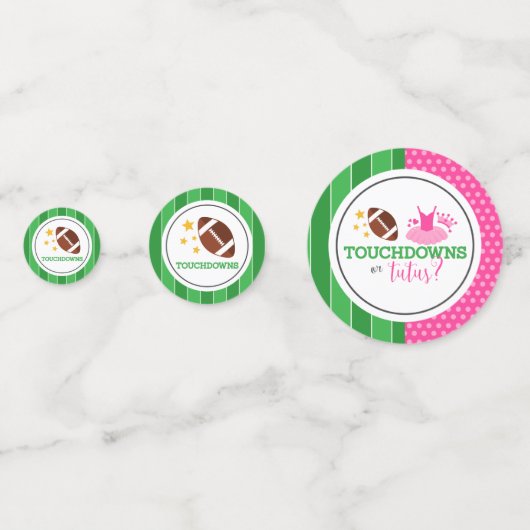 Confettis Touchdowns ou Tutus Genre Reveal Party (Derrière)