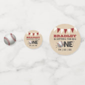 Confettis Toucher Le Grand | Baseball 1er anniversaire Photo (Devant)