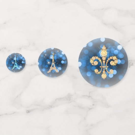 Confettis Tour Eiffel & Fleur de Lys (Derrière)