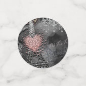 Confettis Tour Eiffel rose de Paris pailletée argentée (Petit recto)