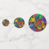 Confettis Tourbillonneurs colorés abstraits / (Devant)
