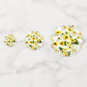 Confettis Tournesol d'aquarelle 7 (Derrière)
