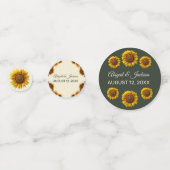 Confettis Tournesol Mariage Forêt Vert Russe (Devant)