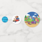 Confettis train et voiture pour le garçon (Devant)