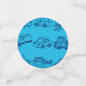 Confettis train et voiture pour le garçon (Petit recto)