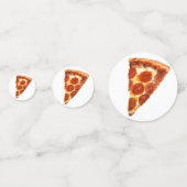 Confettis Tranche de pizza pepperoni classique de SlipperyJo (Devant)