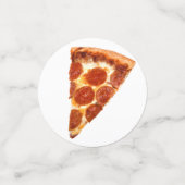 Confettis Tranche de pizza pepperoni classique de SlipperyJo (Petit recto)