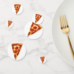 Confettis Tranche de pizza pepperoni classique de SlipperyJo