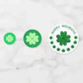 Confettis Trèfles de la Saint-Patrick et lutin mignon (Derrière)