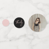 Confettis Trente | Rose Gold & Black Modern 30e anniversaire (Derrière)