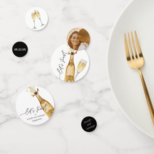 Confettis Trinquons Fête de Fiançailles (Groupe)