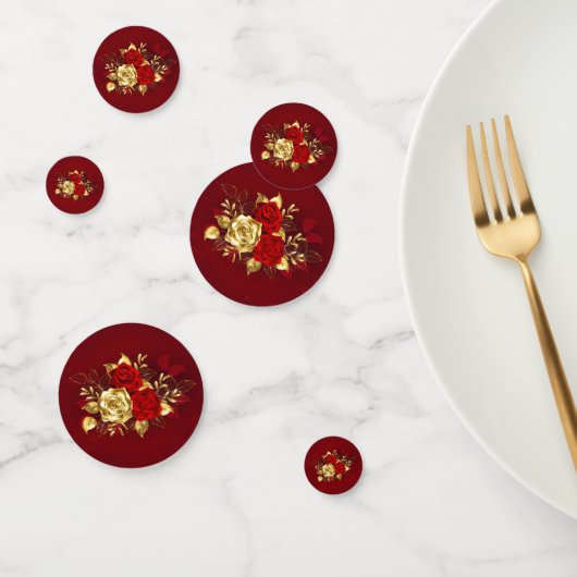 Confettis Trois Roses de bijoux (Groupe)